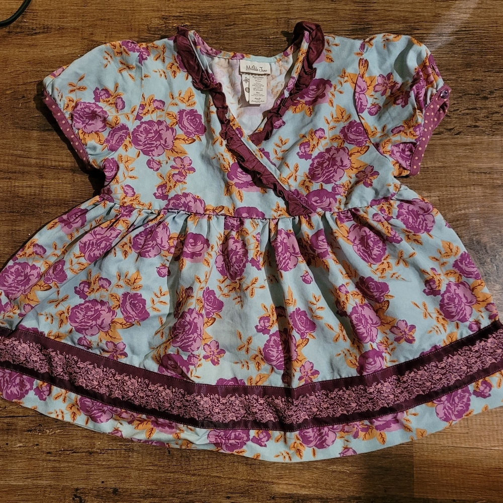 Matilda Jane Top Secret Fields Floral top Spring Summer Size 8